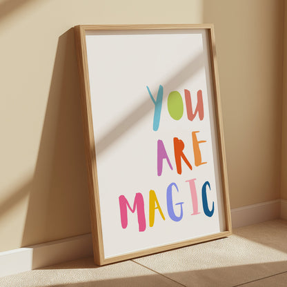 Premium Poster of You Are Magic Colorful Typography Inspirational Posters