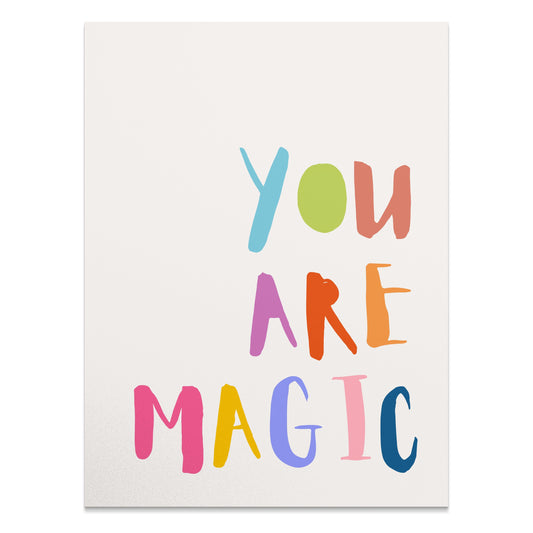 Premium Poster of You Are Magic Colorful Typography Inspirational Posters