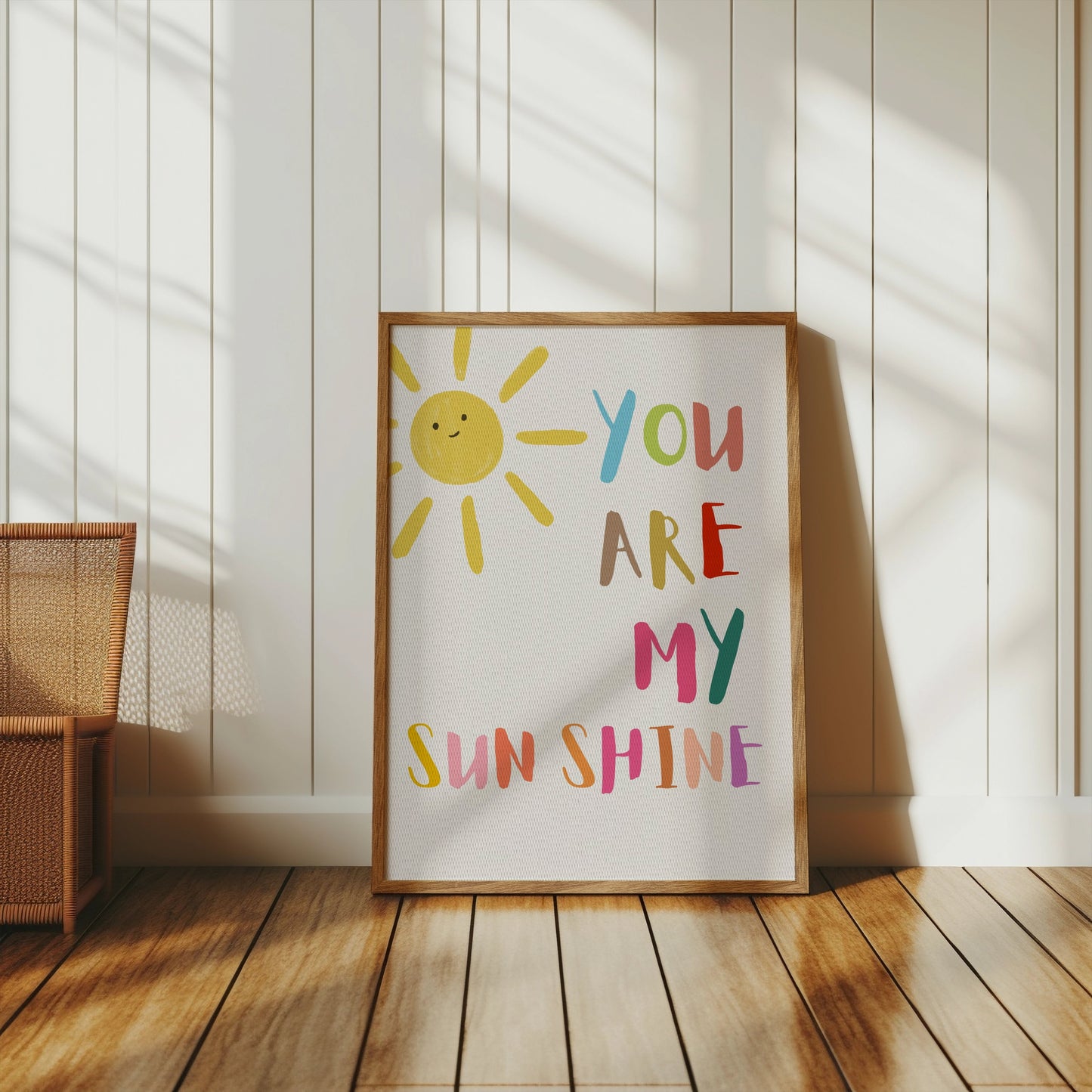 Premium Poster of You Are My Sunshine Happy Sun Mixed Colors Posters