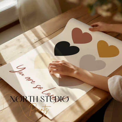 Premium Poster of You Are So Loved Heart Shape Design Posters