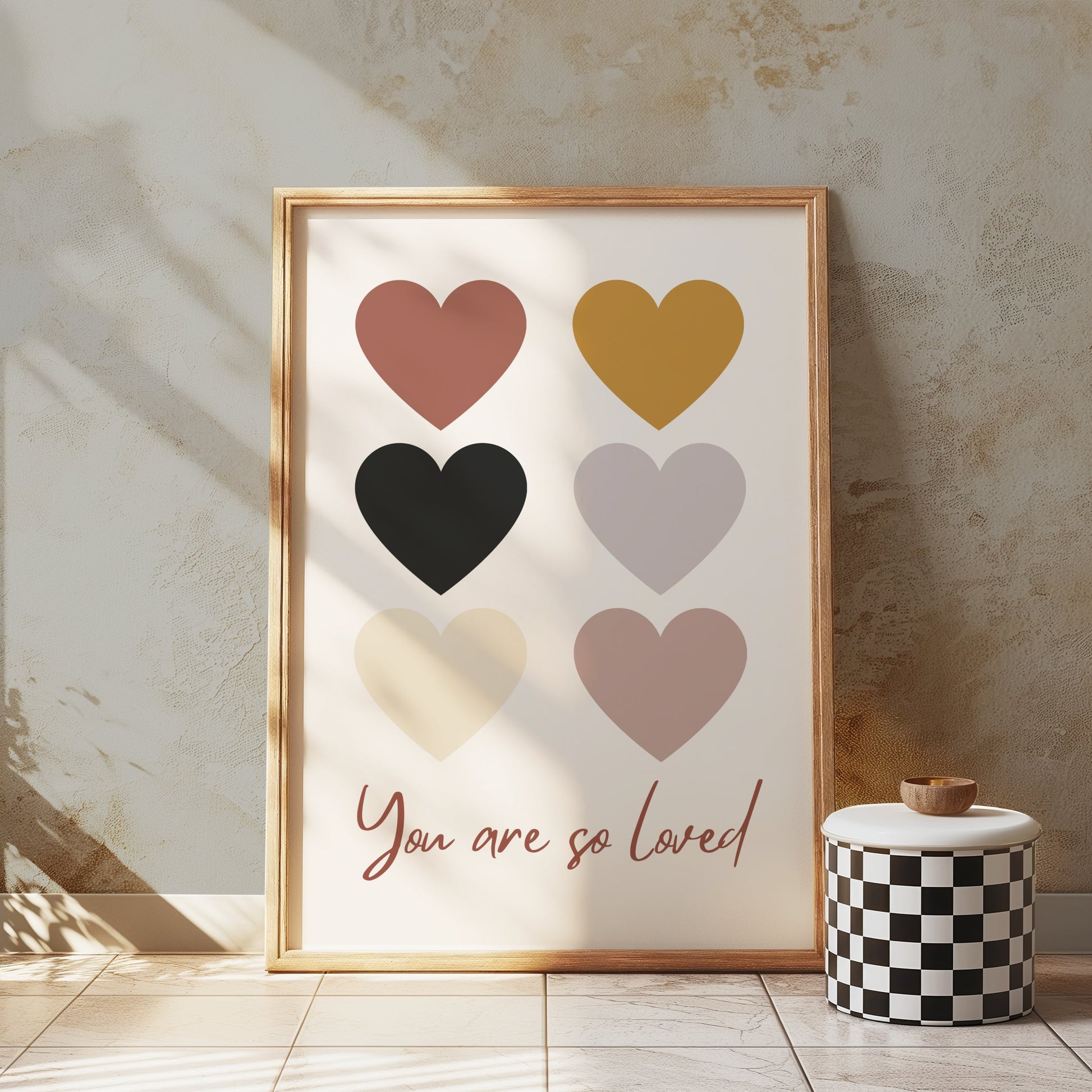 Premium Poster of You Are So Loved Heart Shape Design Posters