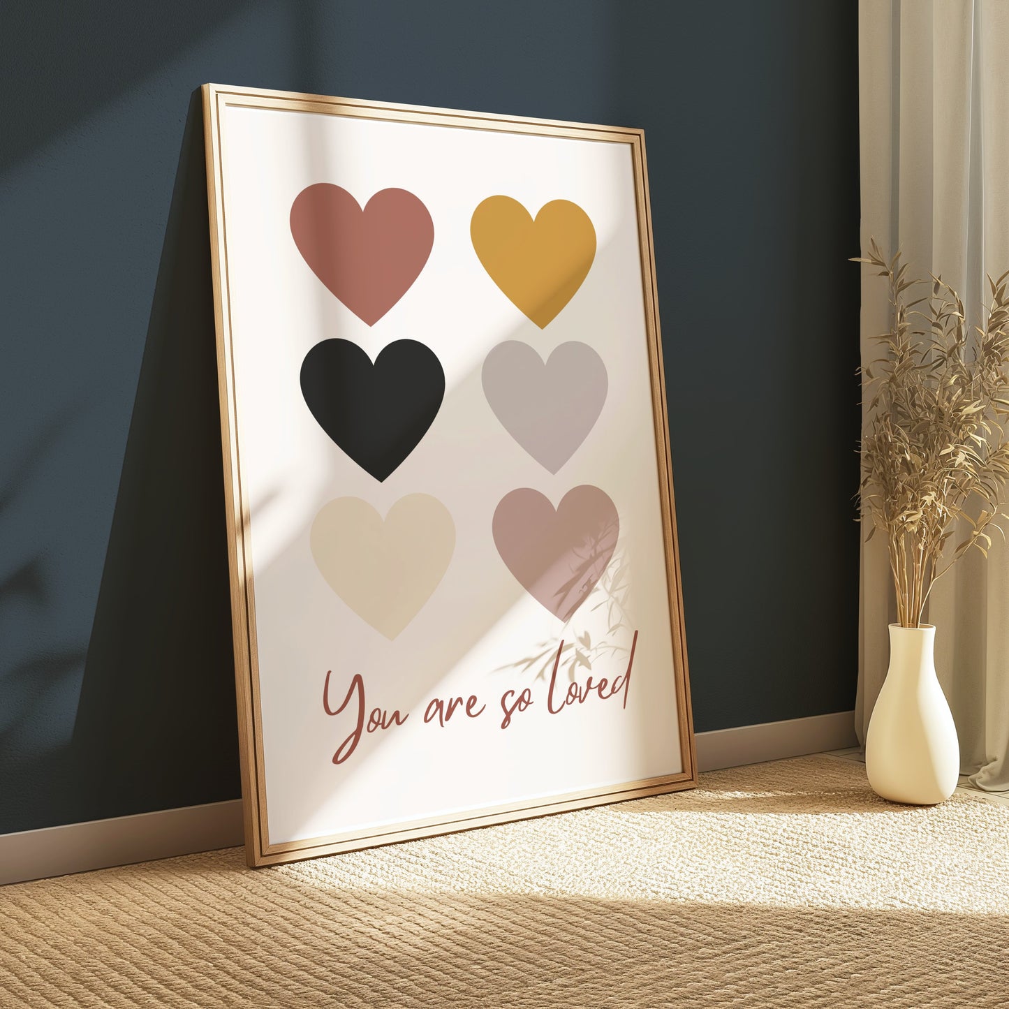 Premium Poster of You Are So Loved Heart Shape Design Posters
