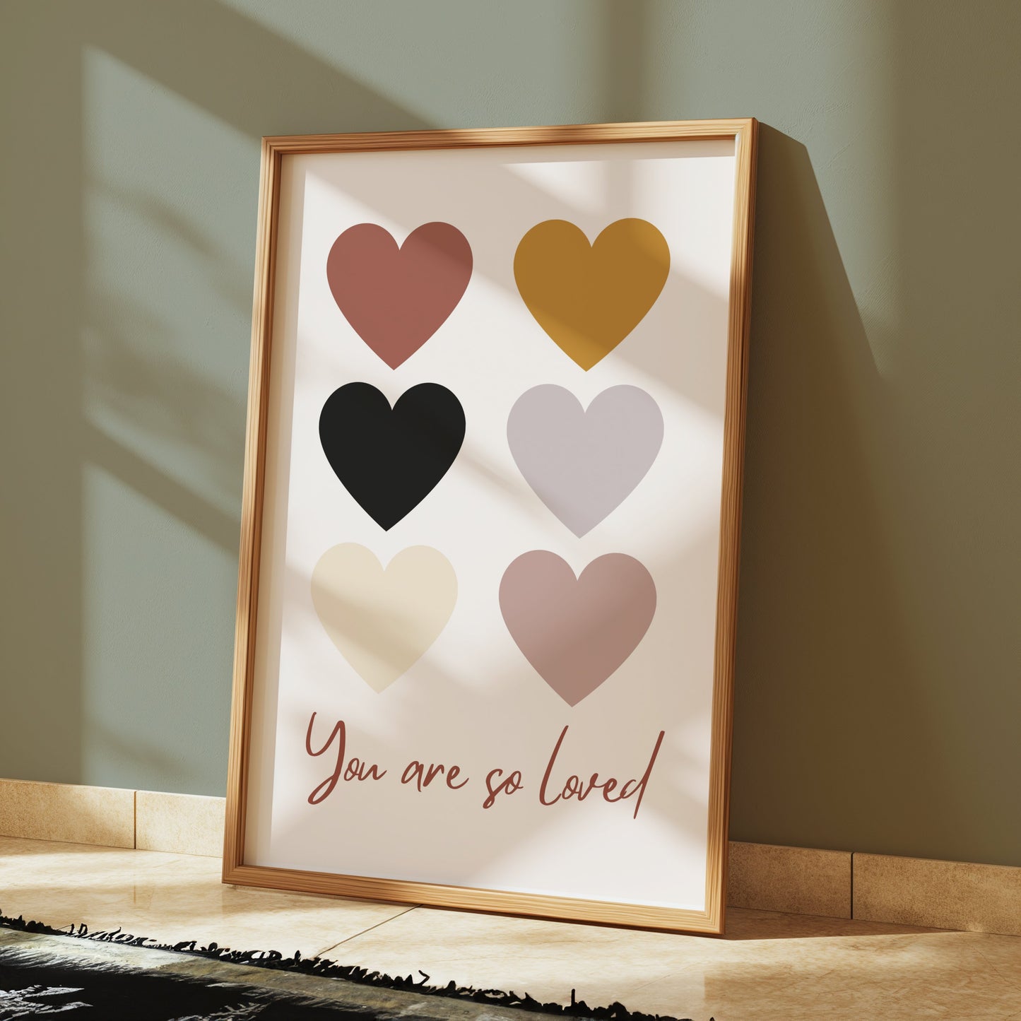 Premium Poster of You Are So Loved Heart Shape Design Posters