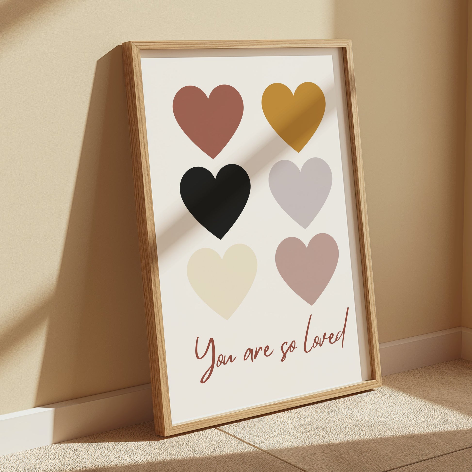Premium Poster of You Are So Loved Heart Shape Design Posters