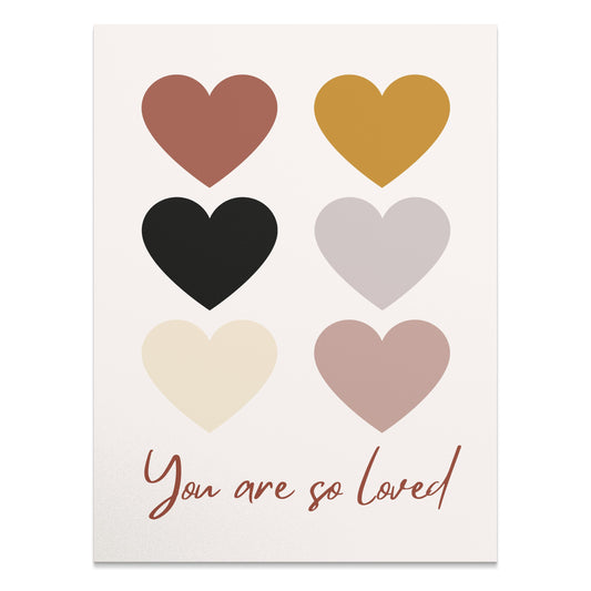 Premium Poster of You Are So Loved Heart Shape Design Posters