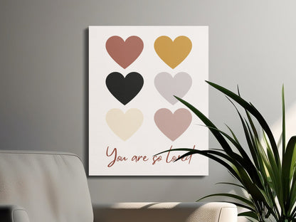 Premium Poster of You Are So Loved Nursery Wall Art Canvas Wraps