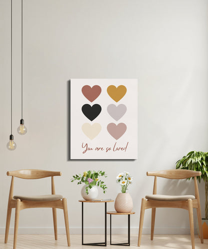 Premium Poster of You Are So Loved Nursery Wall Art Canvas Wraps