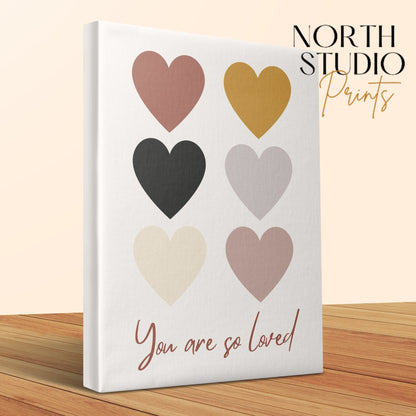 Premium Poster of You Are So Loved Nursery Wall Art Canvas Wraps