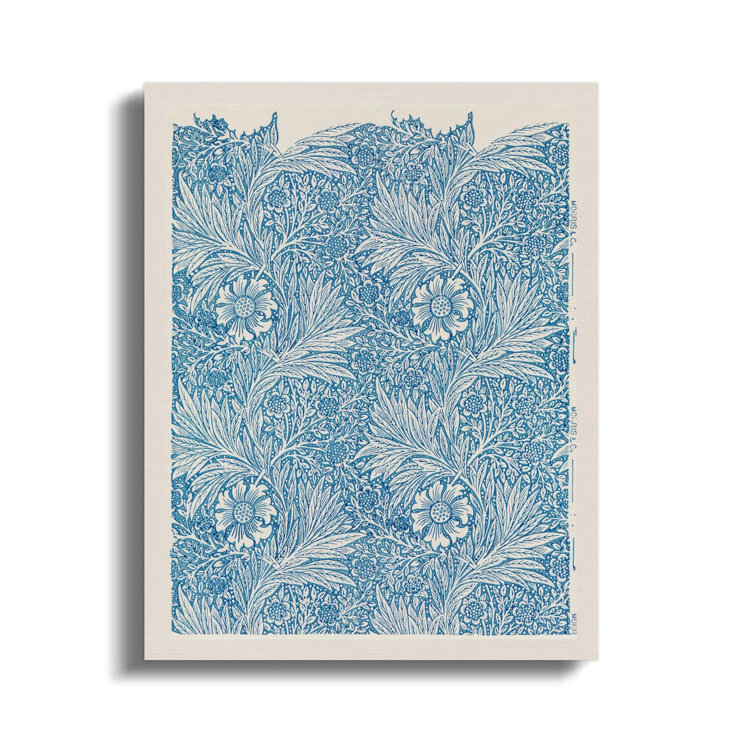 Premium Poster of William Morris Floral Pattern Blue Canvas Wraps