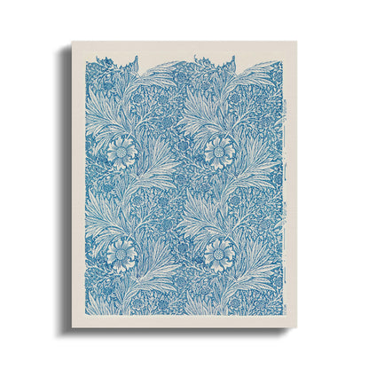 Premium Poster of William Morris Floral Pattern Blue Canvas Wraps