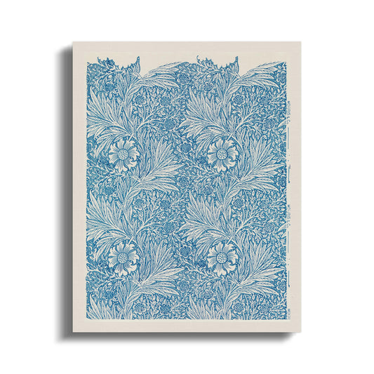 Premium Poster of William Morris Floral Pattern Blue Canvas Wraps