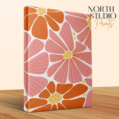 Premium Poster of Vibrant Abstract Floral Wall Art Canvas Wraps