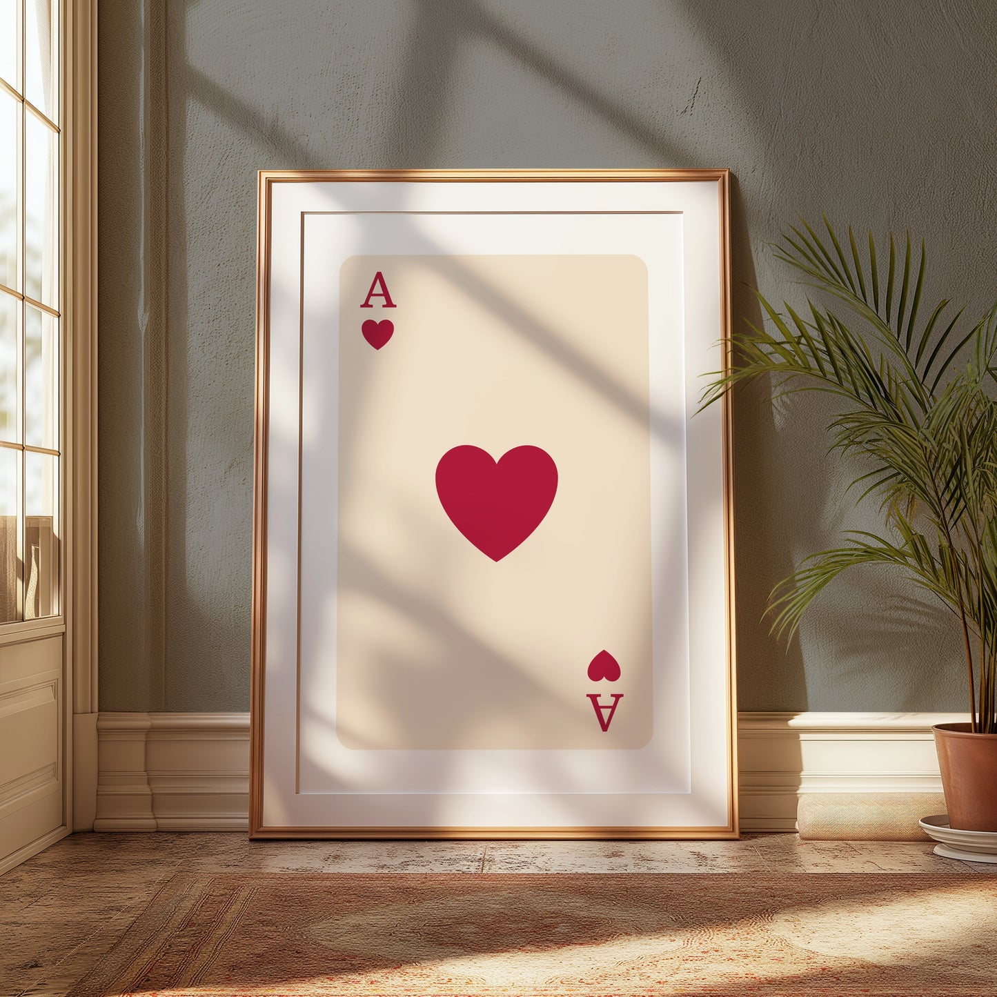 Premium Poster of Ace of Hearts Playing Card Design Posters
