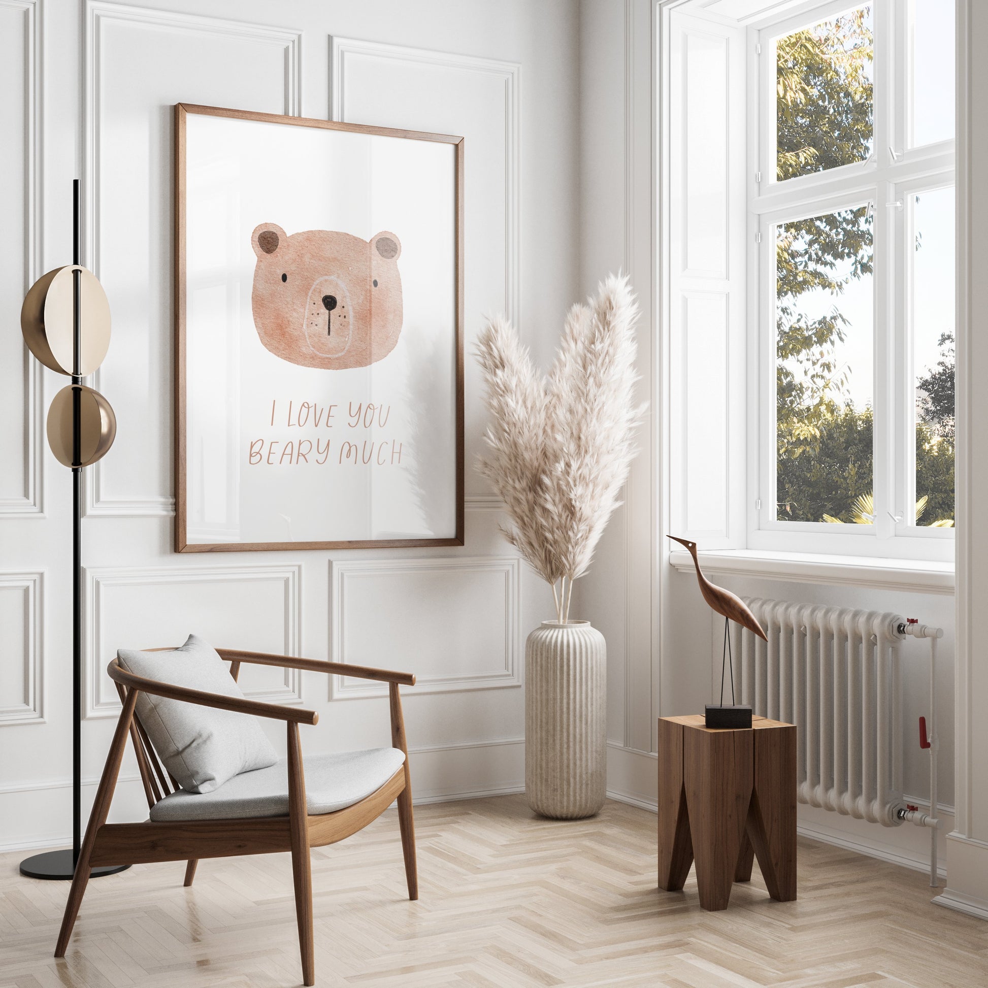 Premium Poster of I Love You Beary Much Cute Bear Illustration Posters