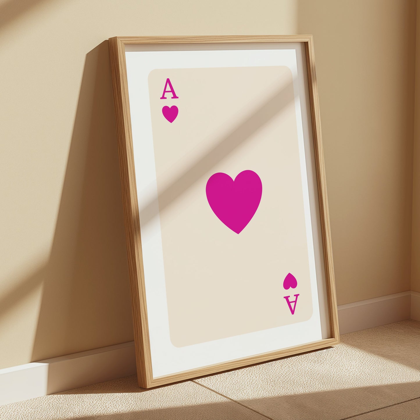 Premium Poster of Ace of Hearts Playing Card Wall Art Posters