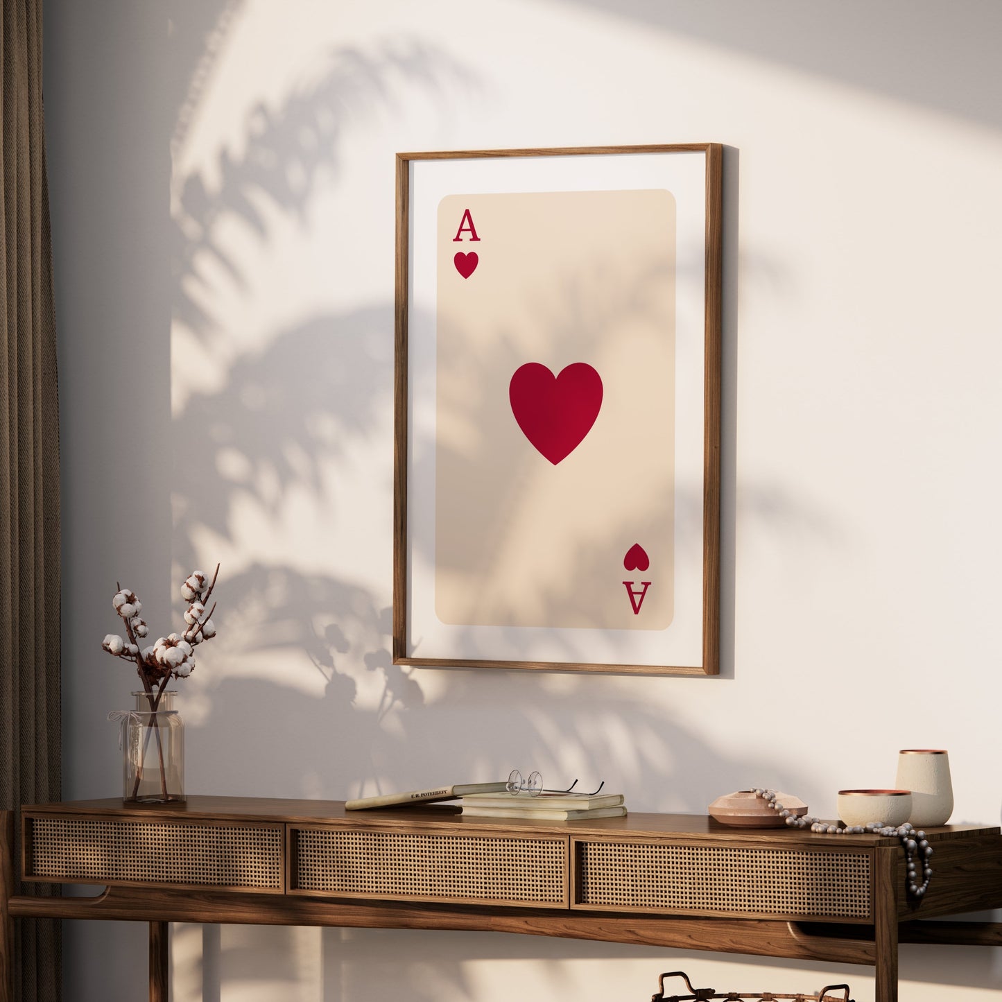Premium Poster of Ace of Hearts Playing Card Design Posters