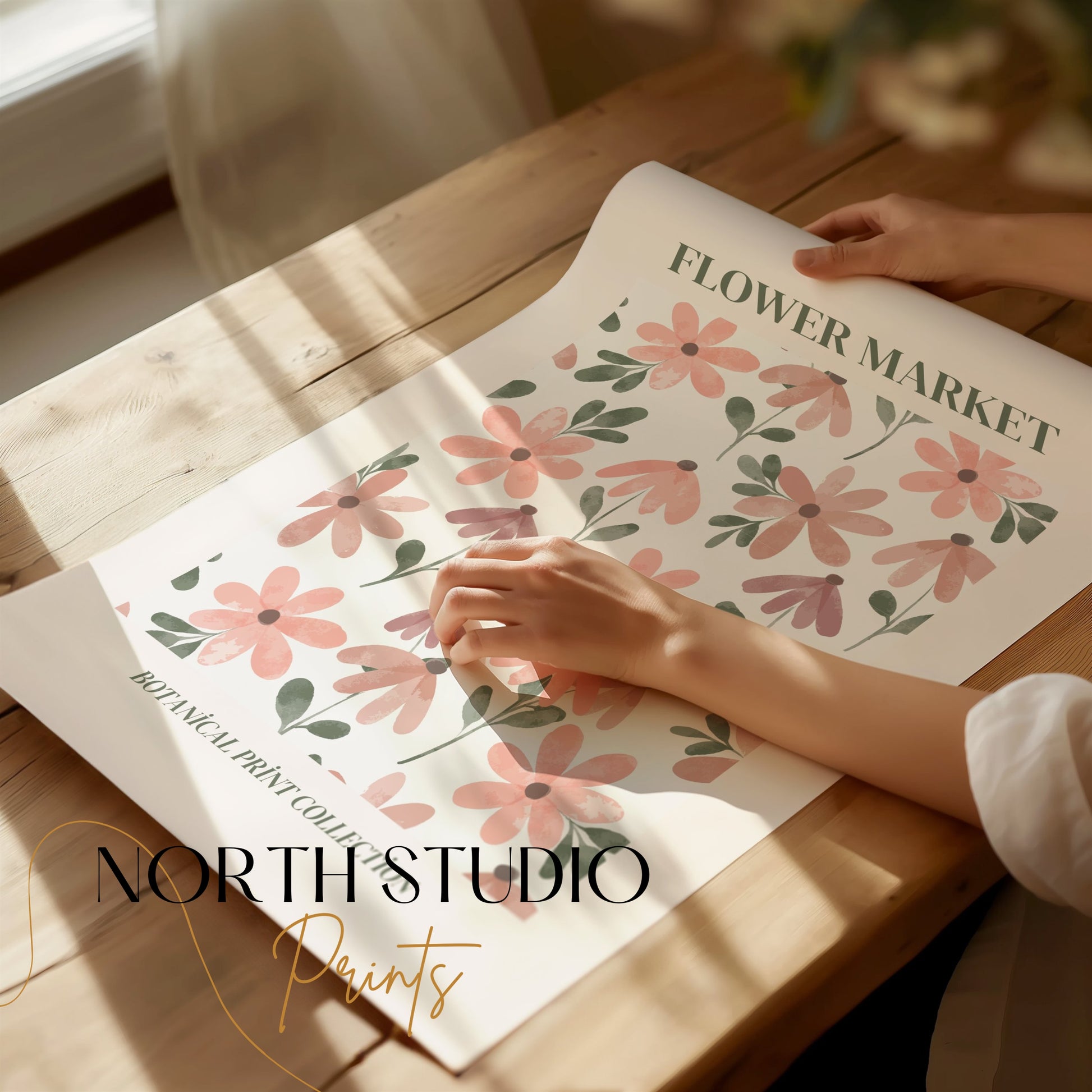 Premium Poster of Flower Market Botanical Print Collection Posters