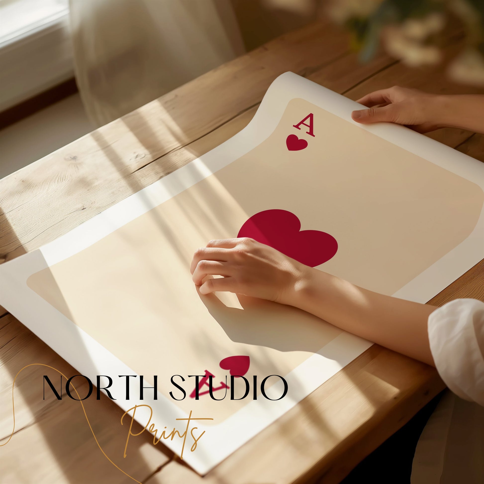 Premium Poster of Ace of Hearts Playing Card Design Posters