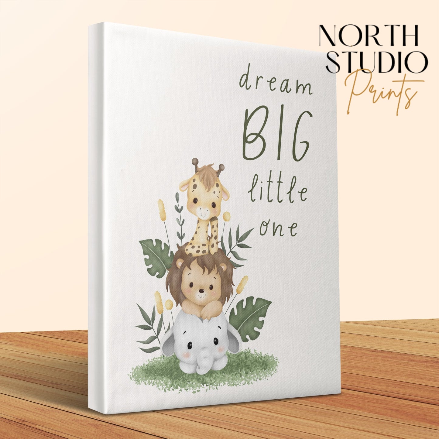 Premium Poster of Dream Big Little One Nursery Wall Art Canvas Wraps