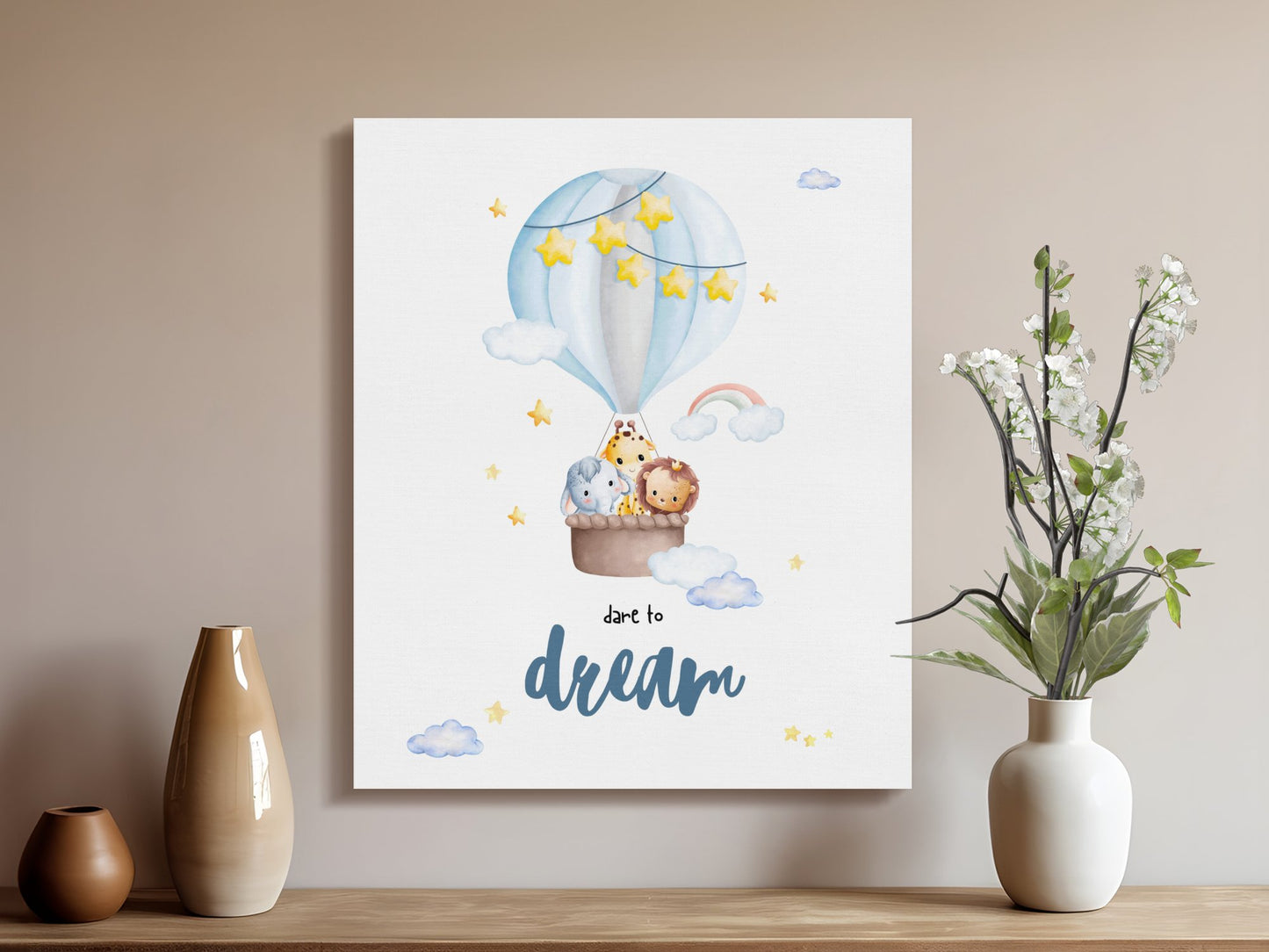 Premium Poster of Dare to Dream Nursery Wall Art Canvas Wraps