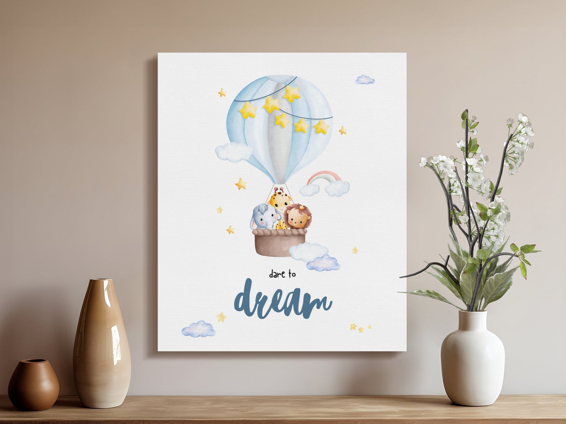 Premium Poster of Dare to Dream Nursery Wall Art Canvas Wraps
