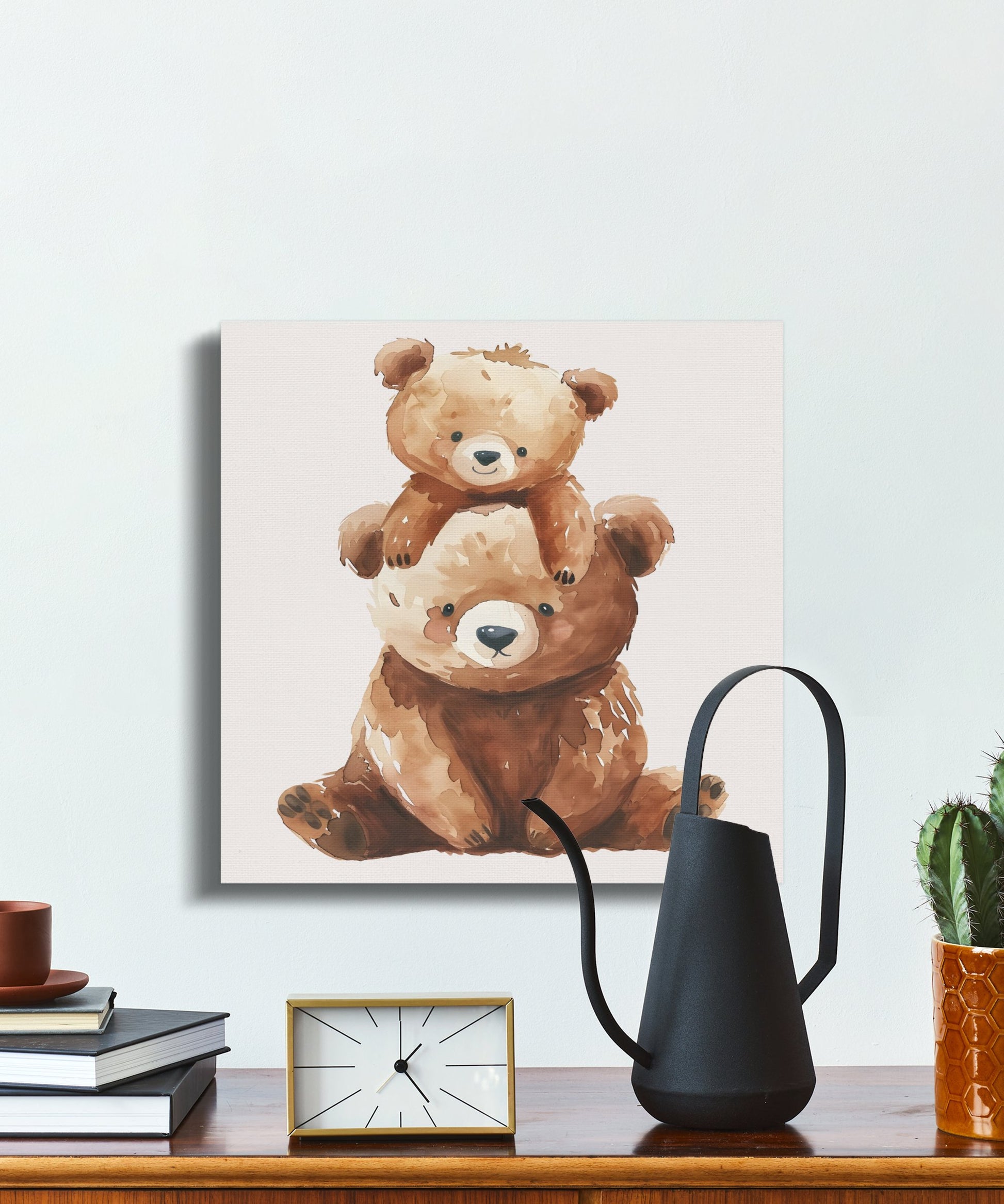 Premium Poster of Adorable Teddy Bears Nursery Wall Art Canvas Wraps