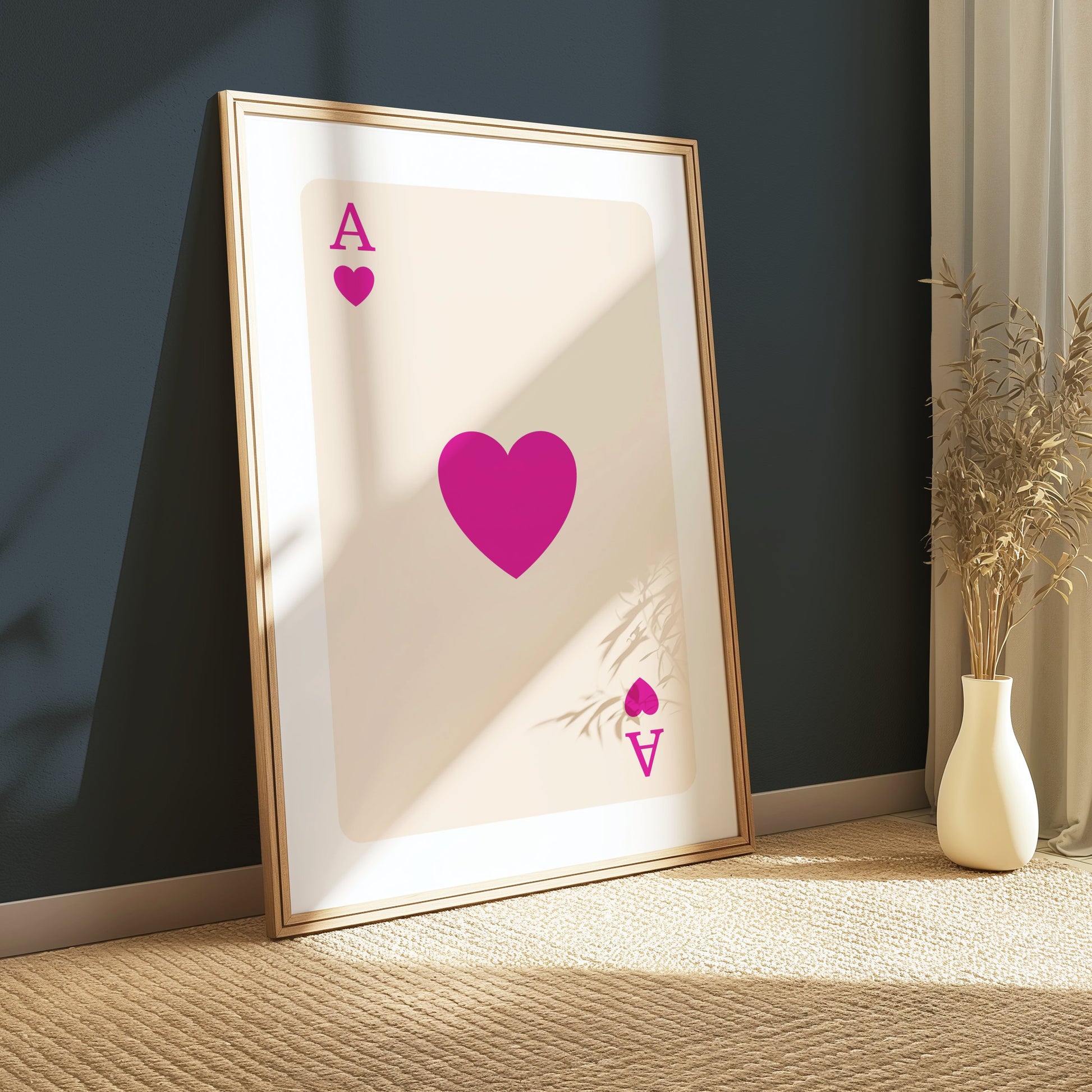Premium Poster of Ace of Hearts Playing Card Wall Art Posters