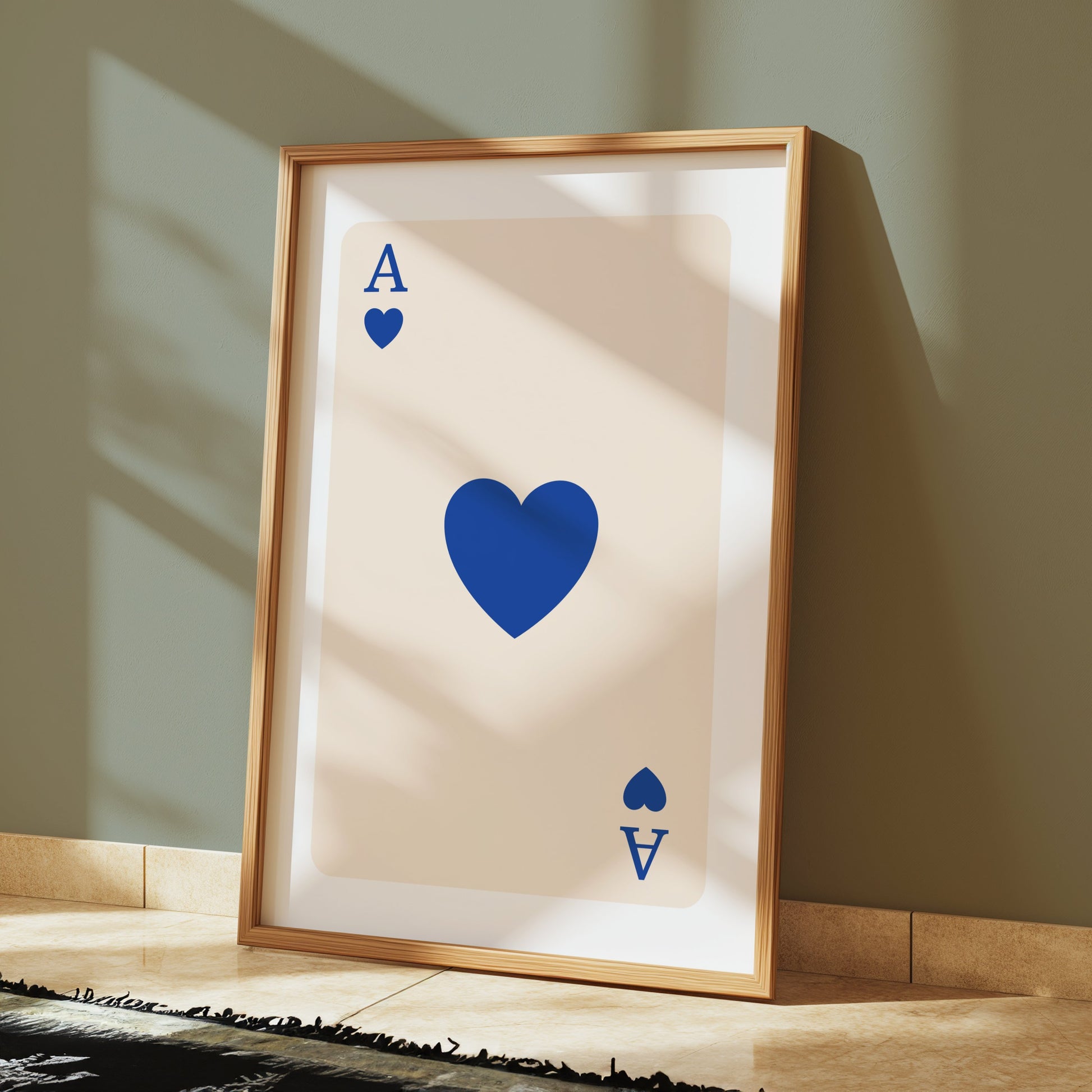 Premium Poster of Ace of Hearts Playing Card Art Print Posters