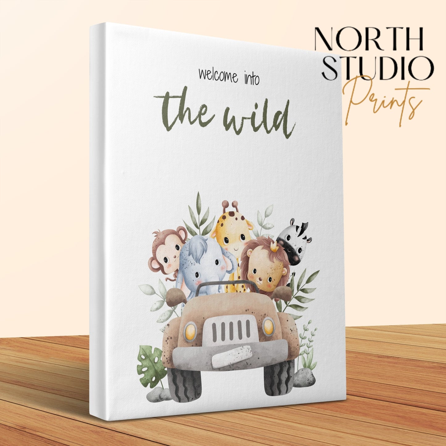 Premium Poster of Welcome Into The Wild Nursery Wall Art Canvas Wraps